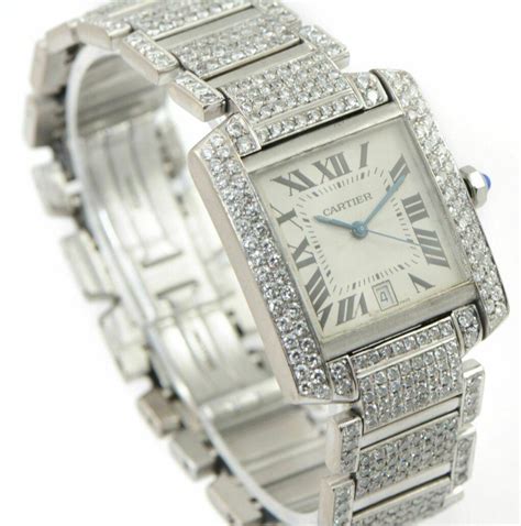 cartier tank francaise diamond ring|cartier tank francaise diamond dial.